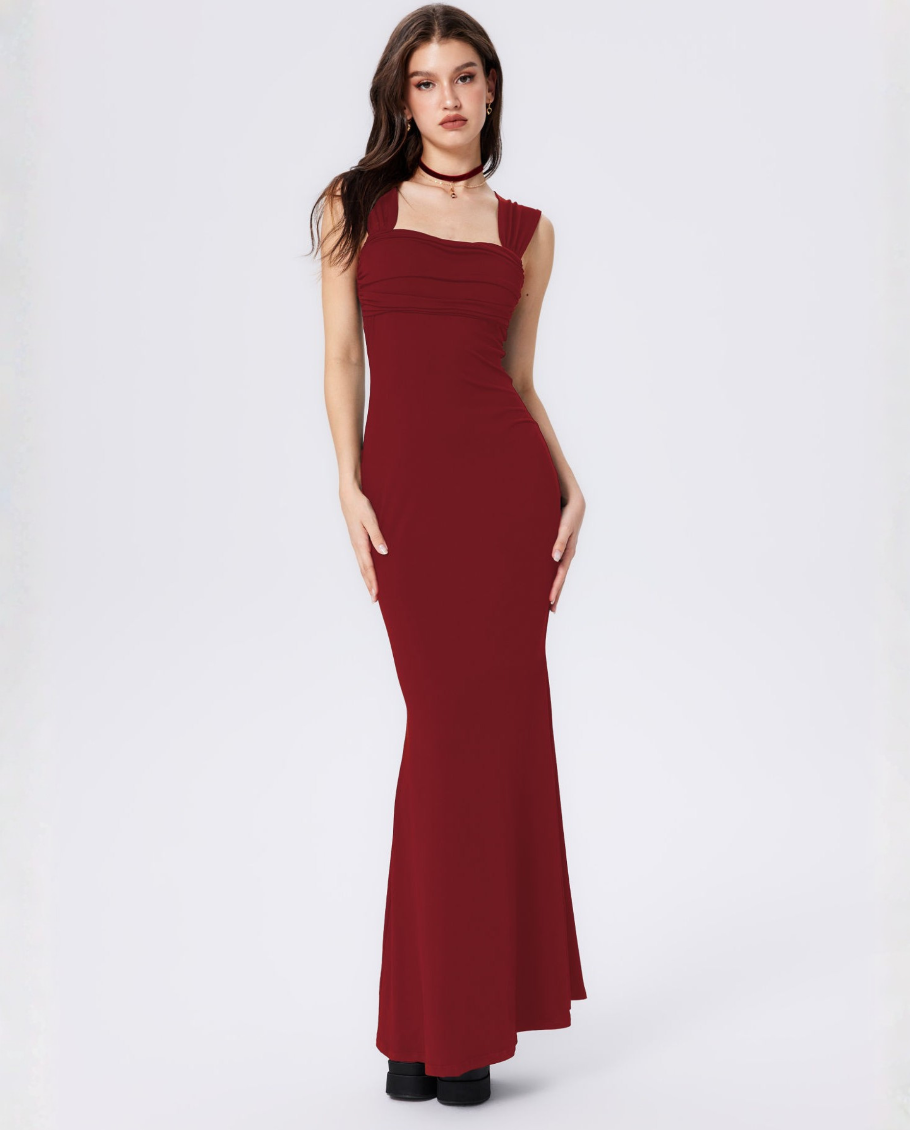 Layla | Maxi Dress with Draped Bodice