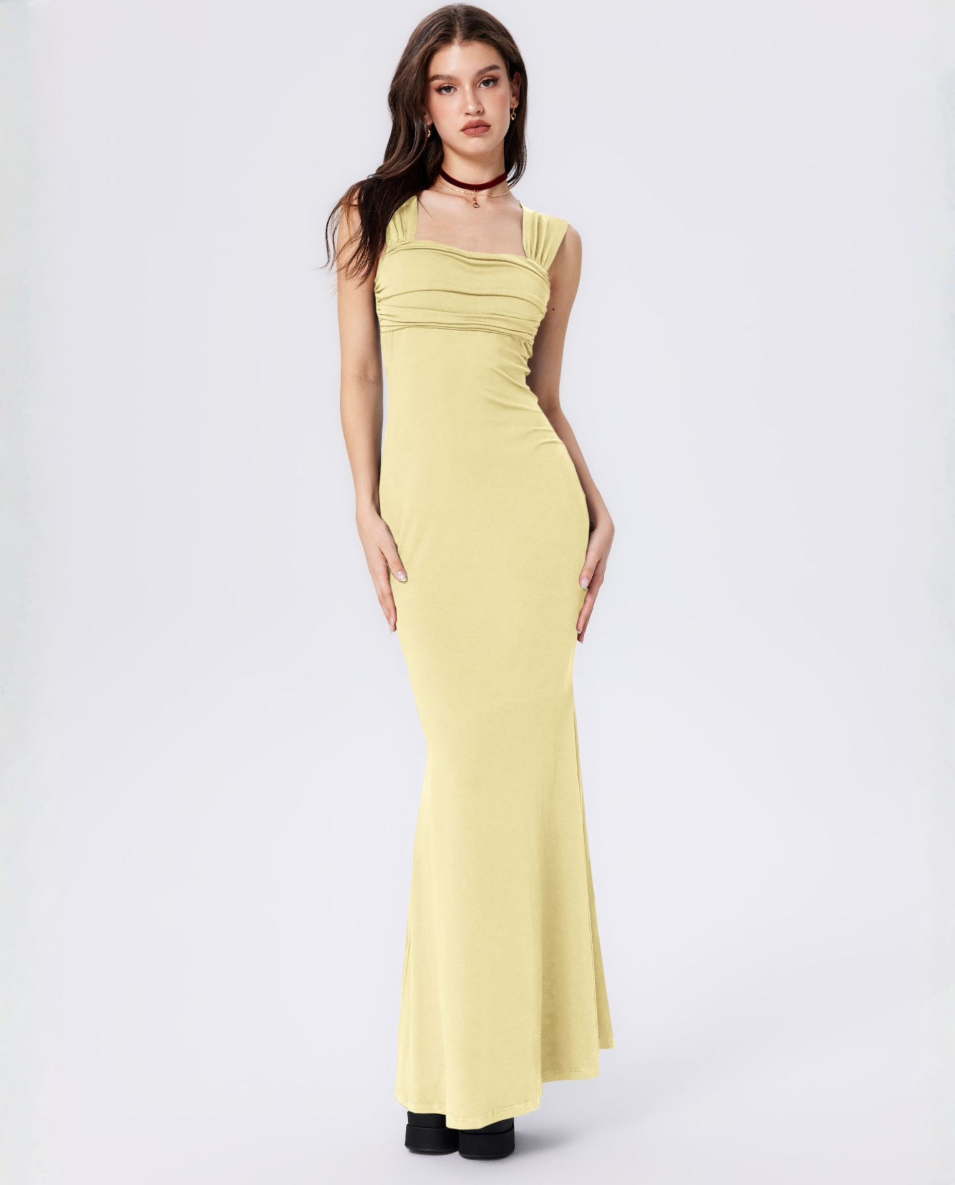 Layla | Maxi Dress with Draped Bodice