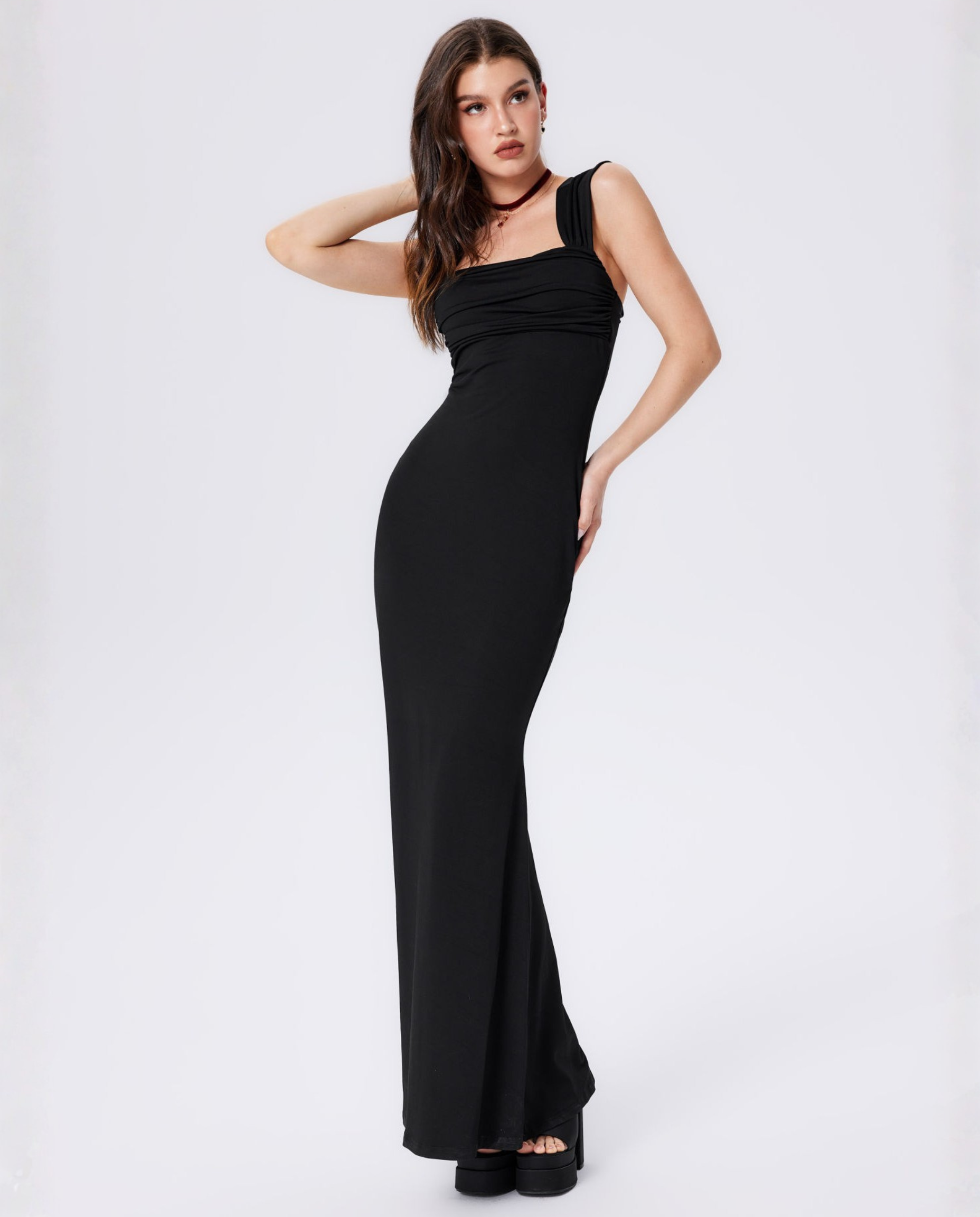 Layla | Maxi Dress with Draped Bodice