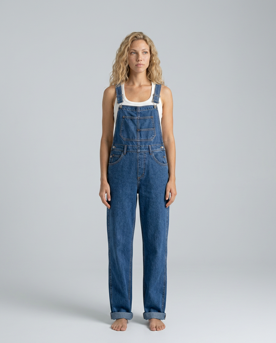 Isabel | Denim Jumpsuit with Adjustable Straps
