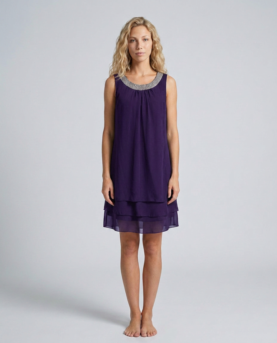 Natalie | Mini Dress with Embellished Halter Neck