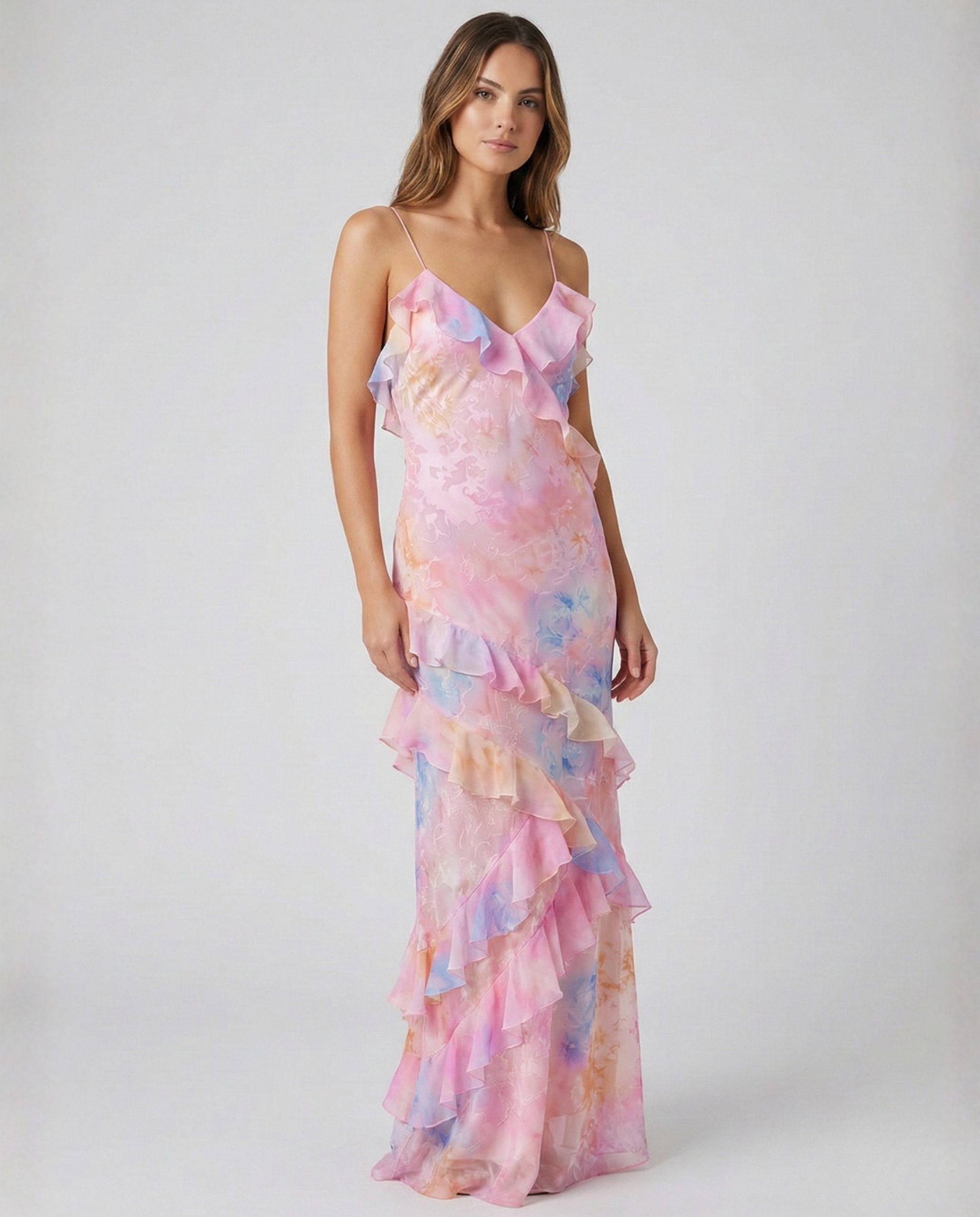 Isabella | Maxi Dress with Layered Ruffle Skirt