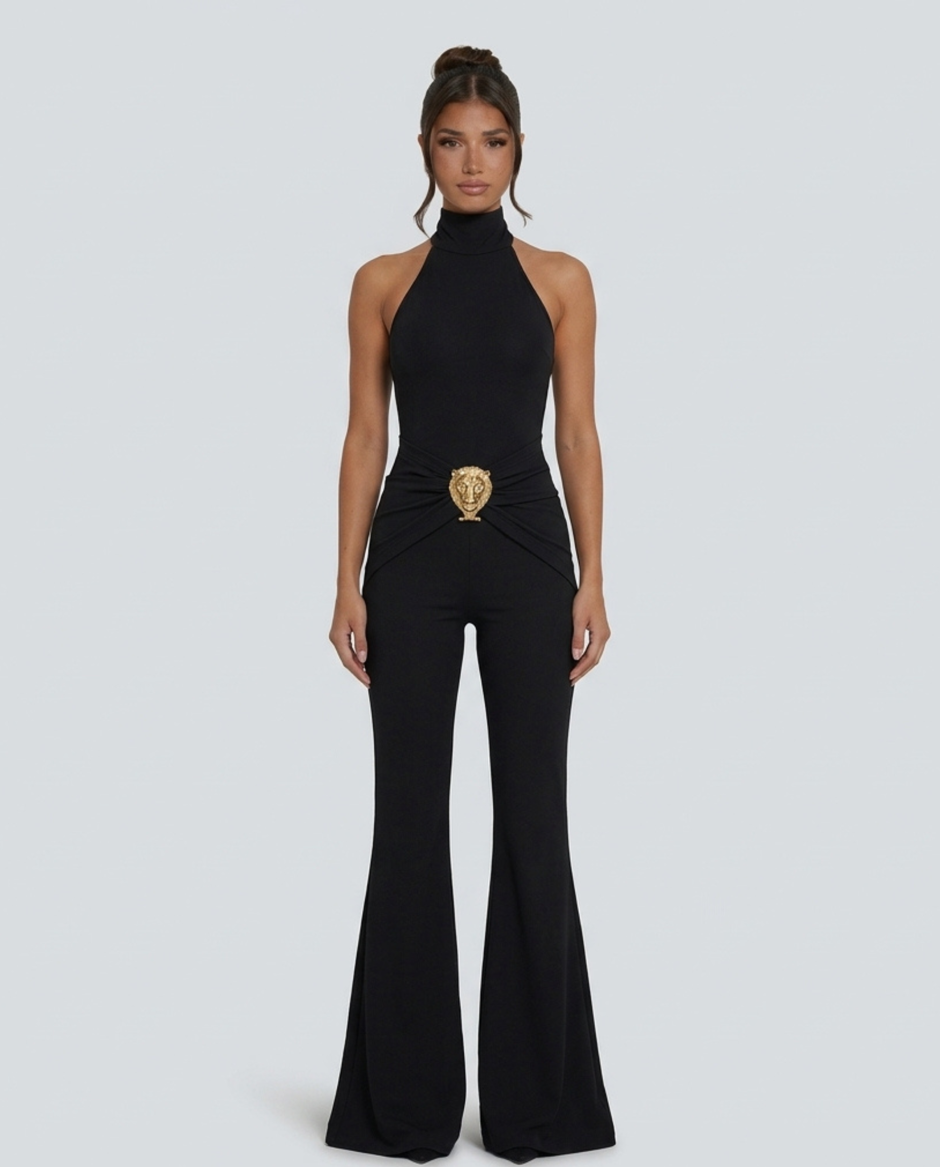 Brandi | Halter Neck Jumpsuit with Flared Leg