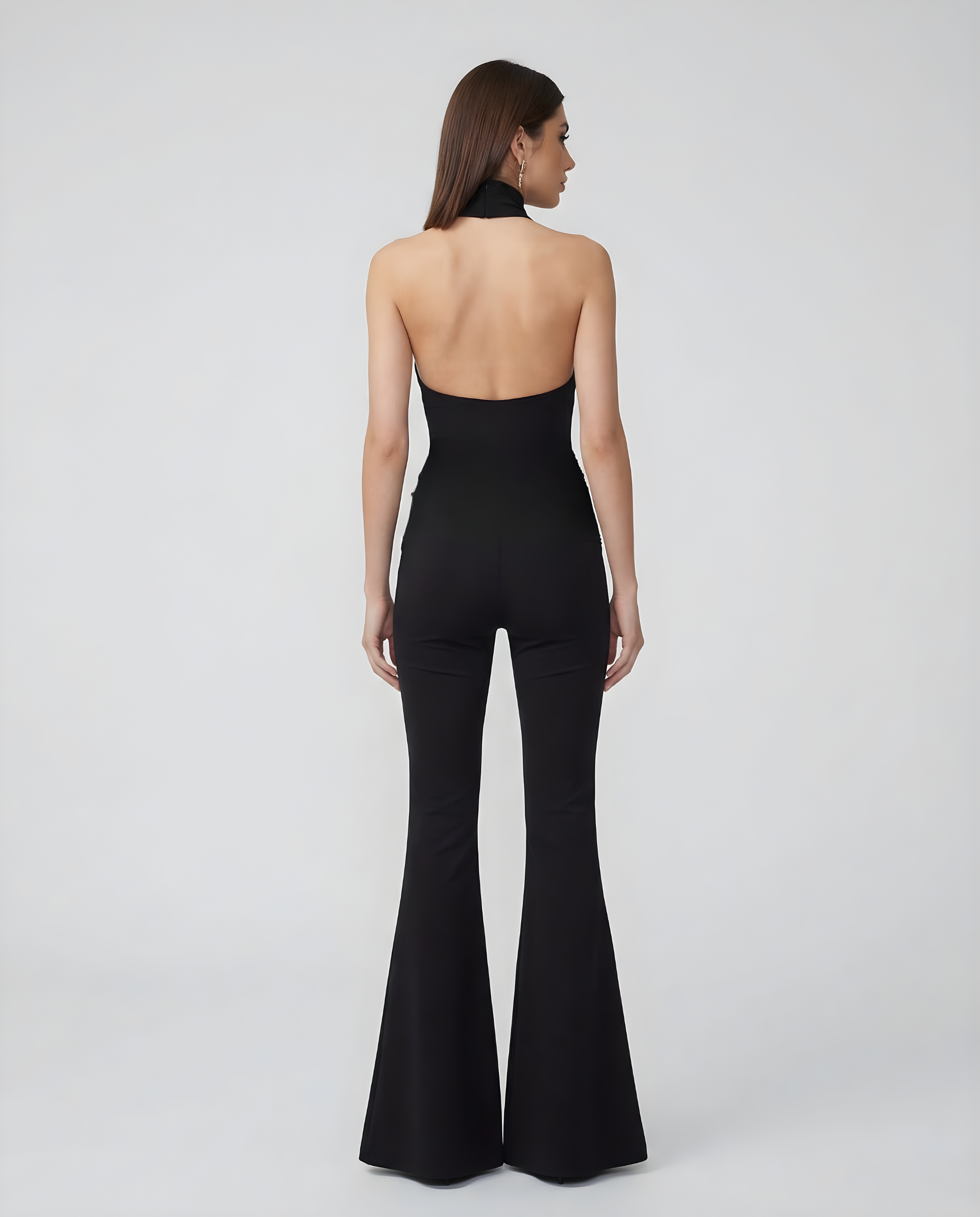 Brandi | Halter Neck Jumpsuit with Flared Leg