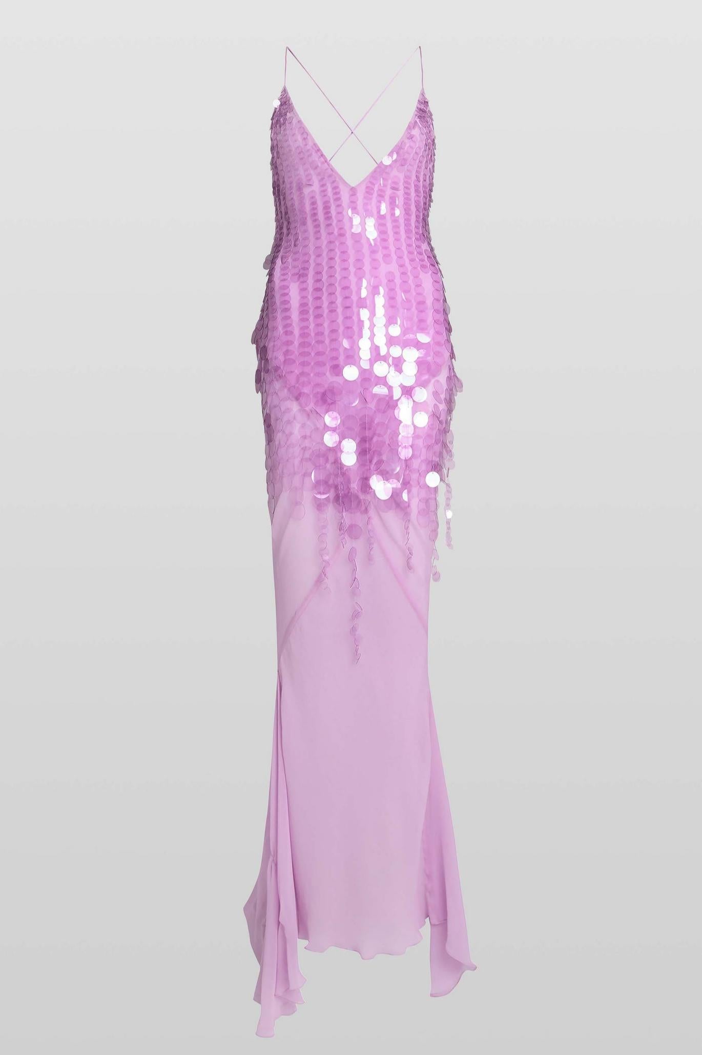 Delphine | Sequin V-Neck Sleeveless Maxi Dress