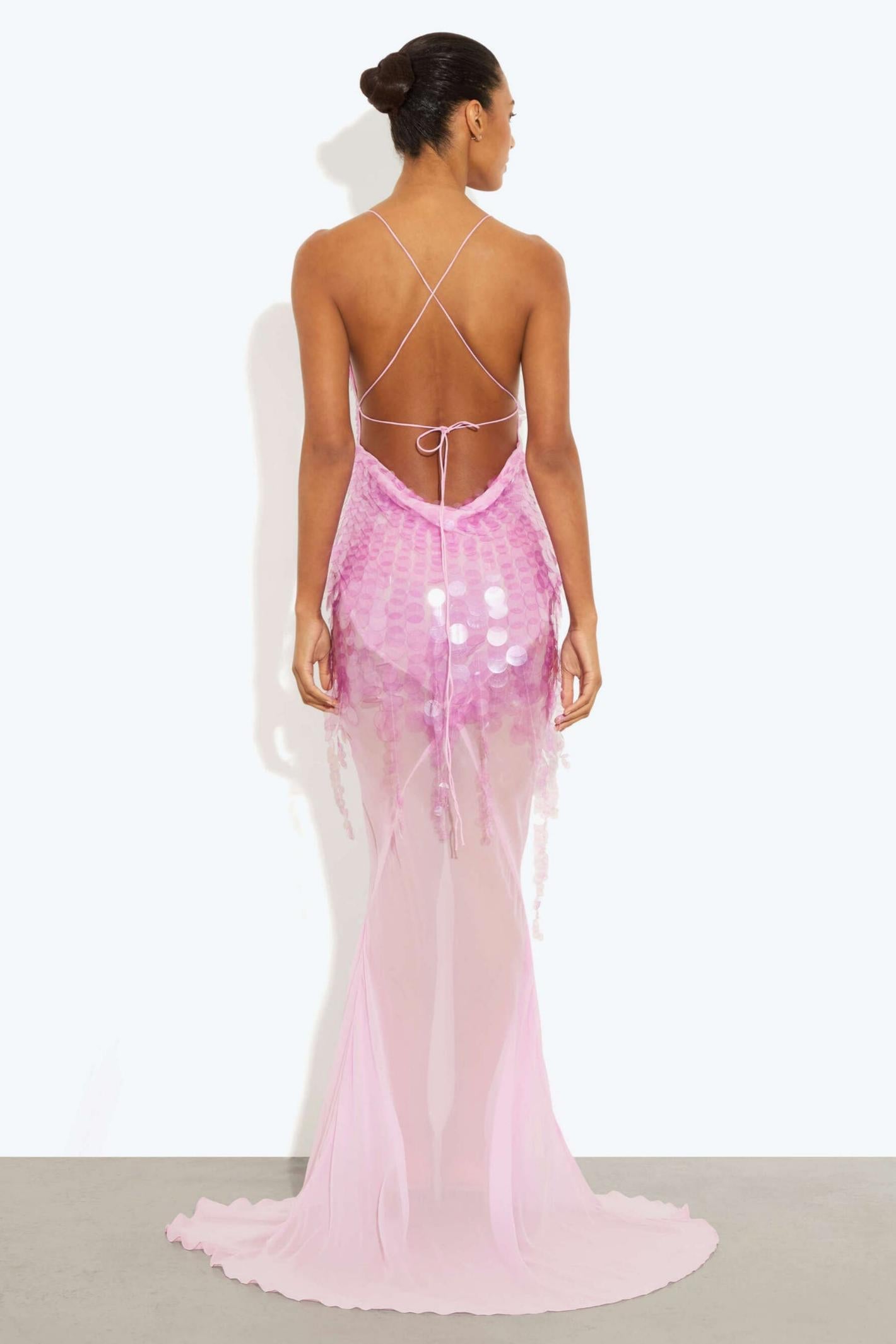 Delphine | Sequin V-Neck Sleeveless Maxi Dress
