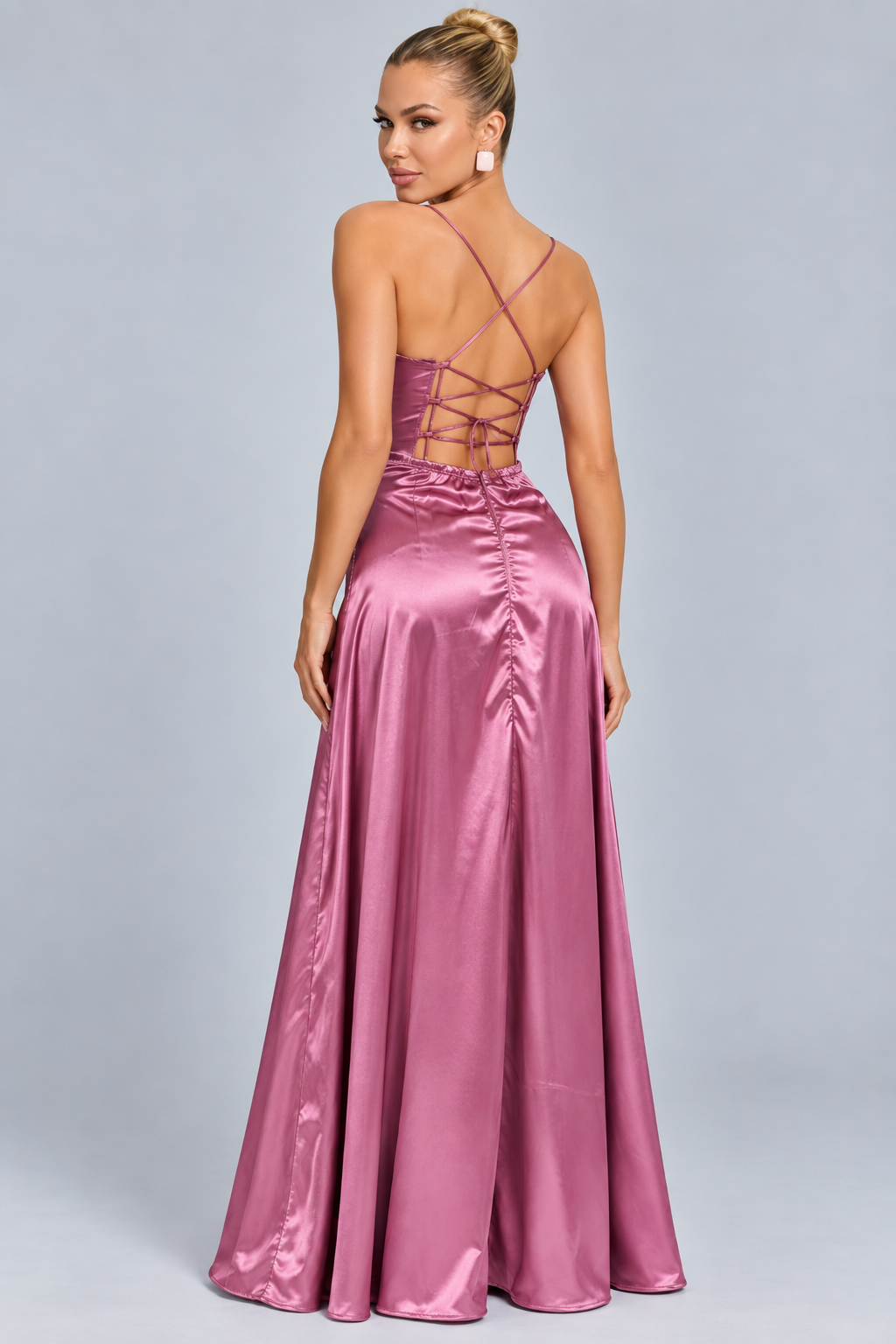 Tatum | Spaghetti Strap High Slit Evening Maxi Dress