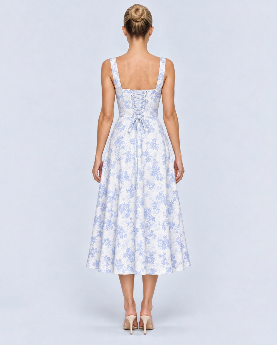 Dahlia | Floral Midi Party Dress