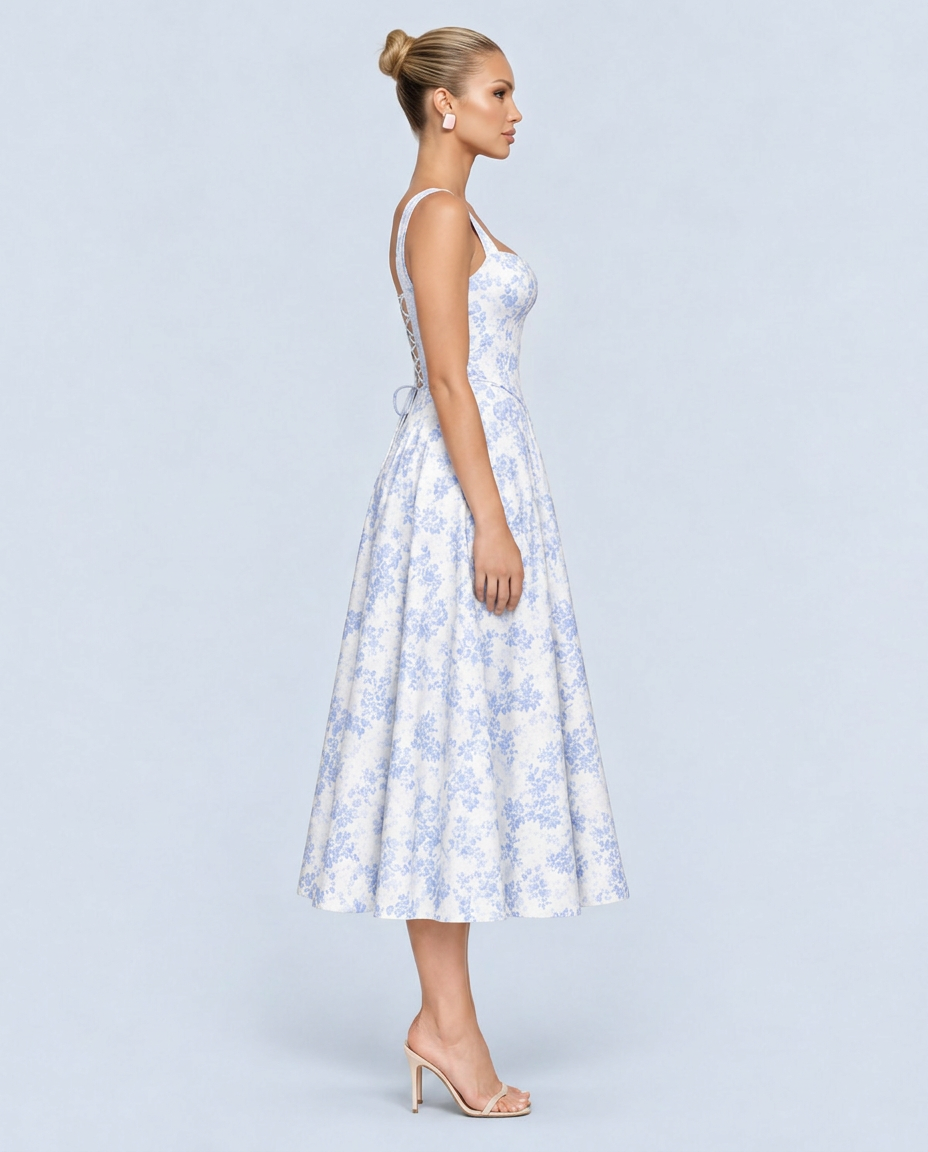 Dahlia | Floral Midi Party Dress