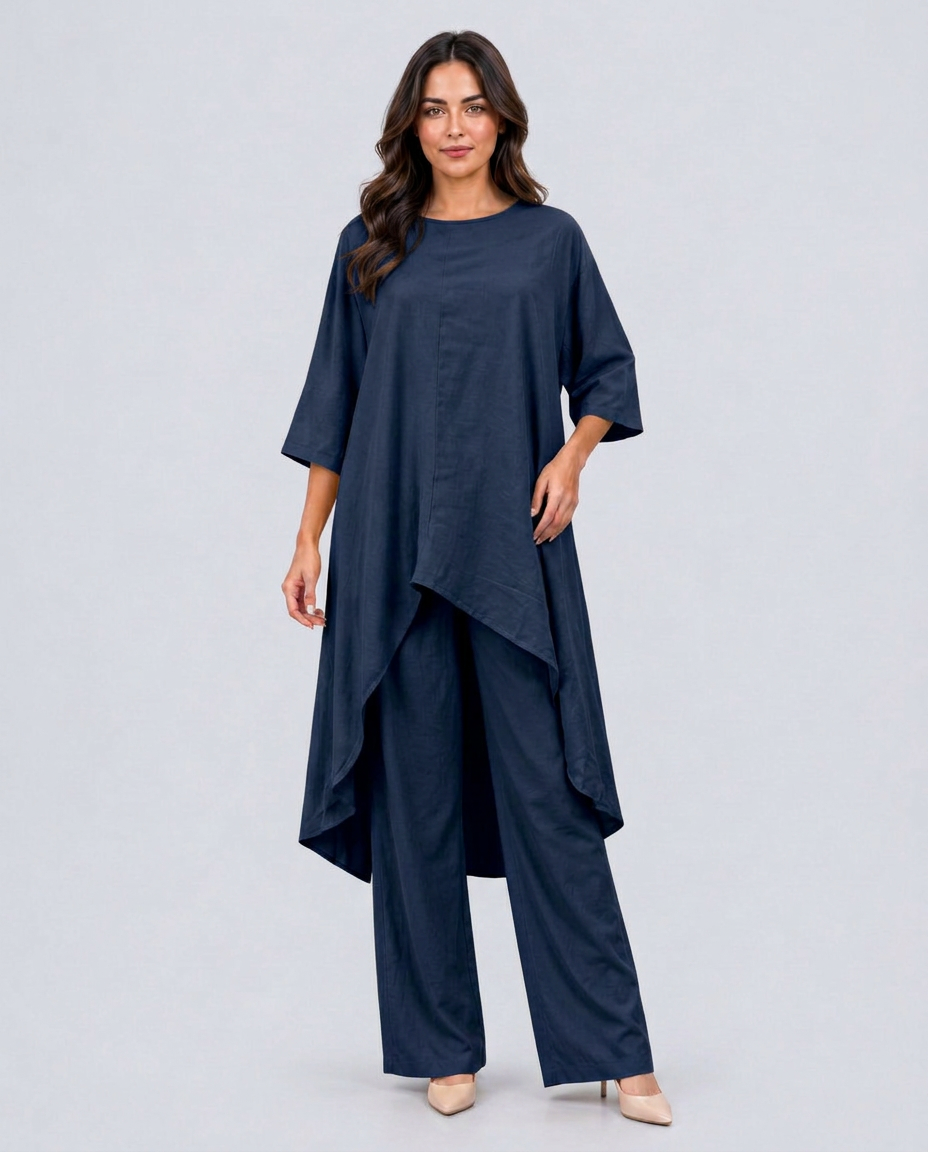 Soraya | Linen-Look Wide-Leg Co-ord Set
