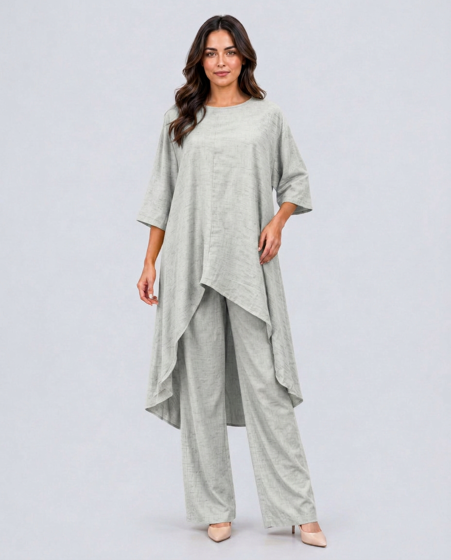 Soraya | Linen-Look Wide-Leg Co-ord Set