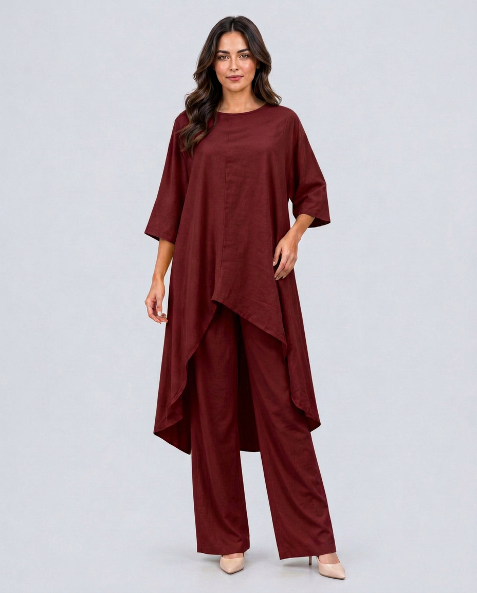 Soraya | Linen-Look Wide-Leg Co-ord Set