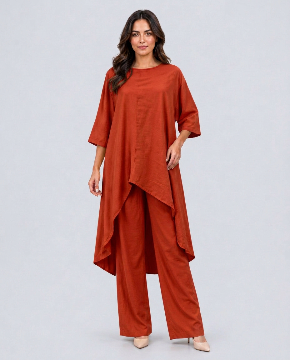Soraya | Linen-Look Wide-Leg Co-ord Set