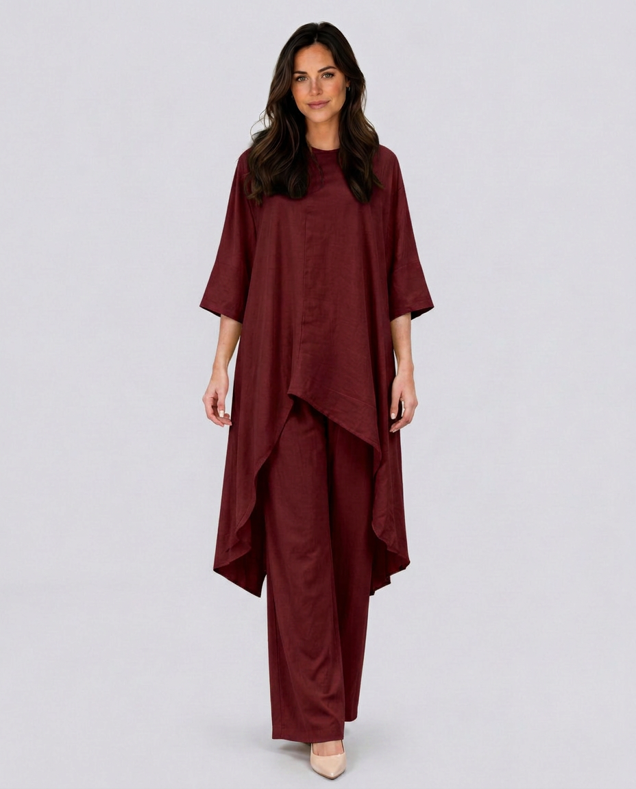 Soraya | Linen-Look Wide-Leg Co-ord Set