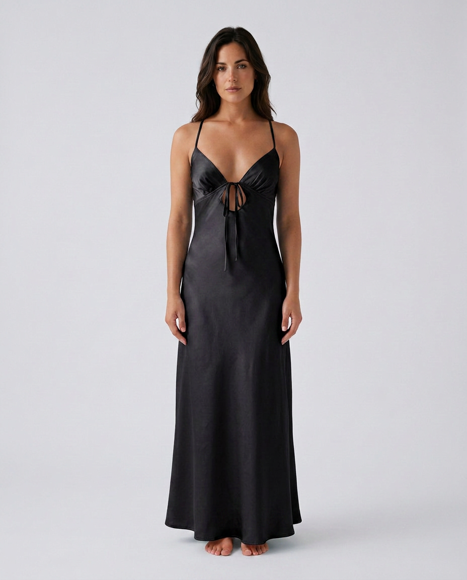 Jadira | Scarf Detail Wedding Guest Maxi Dress