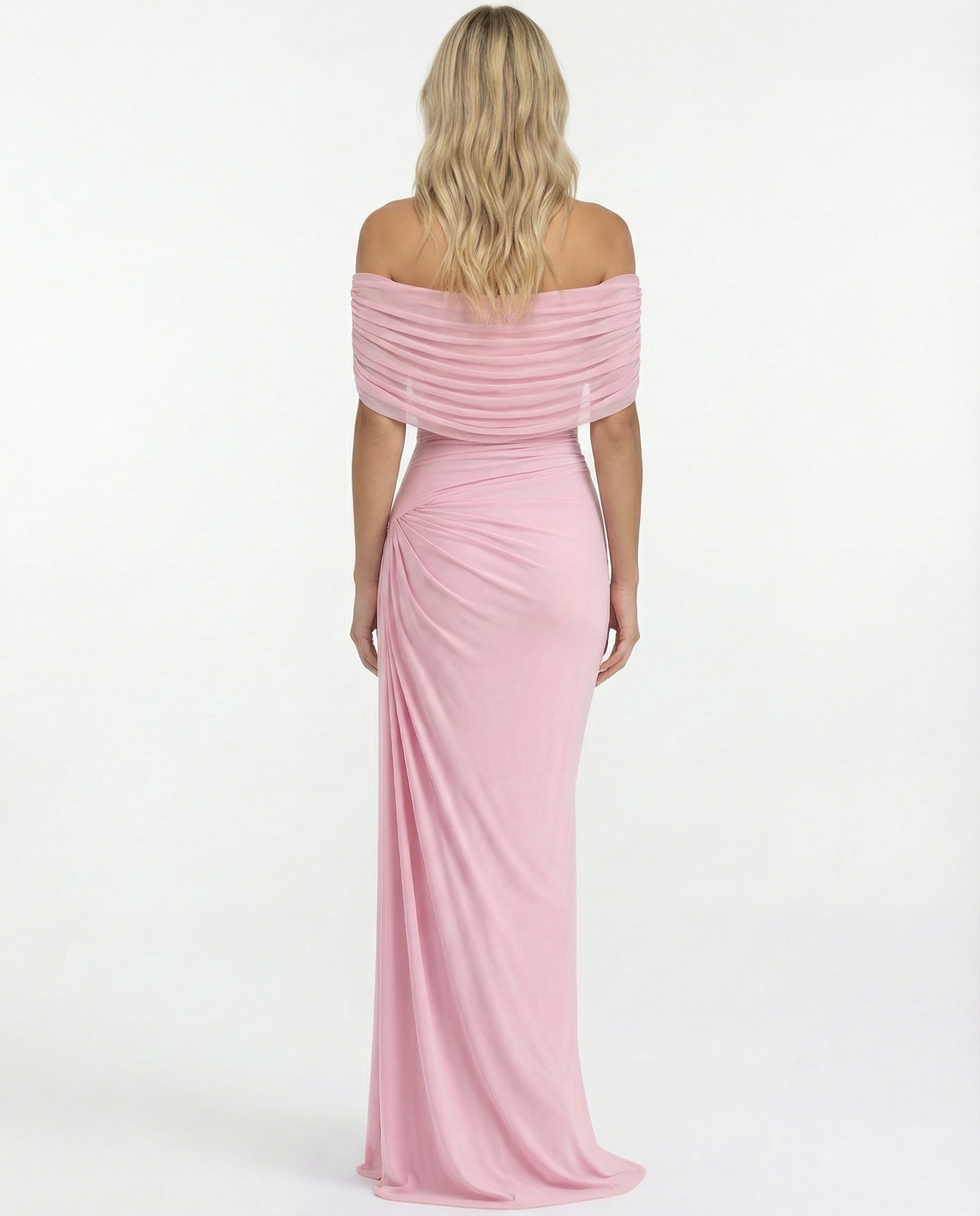 Beatriz | Maxi Dress with Draped High Neck and Ruched Detail