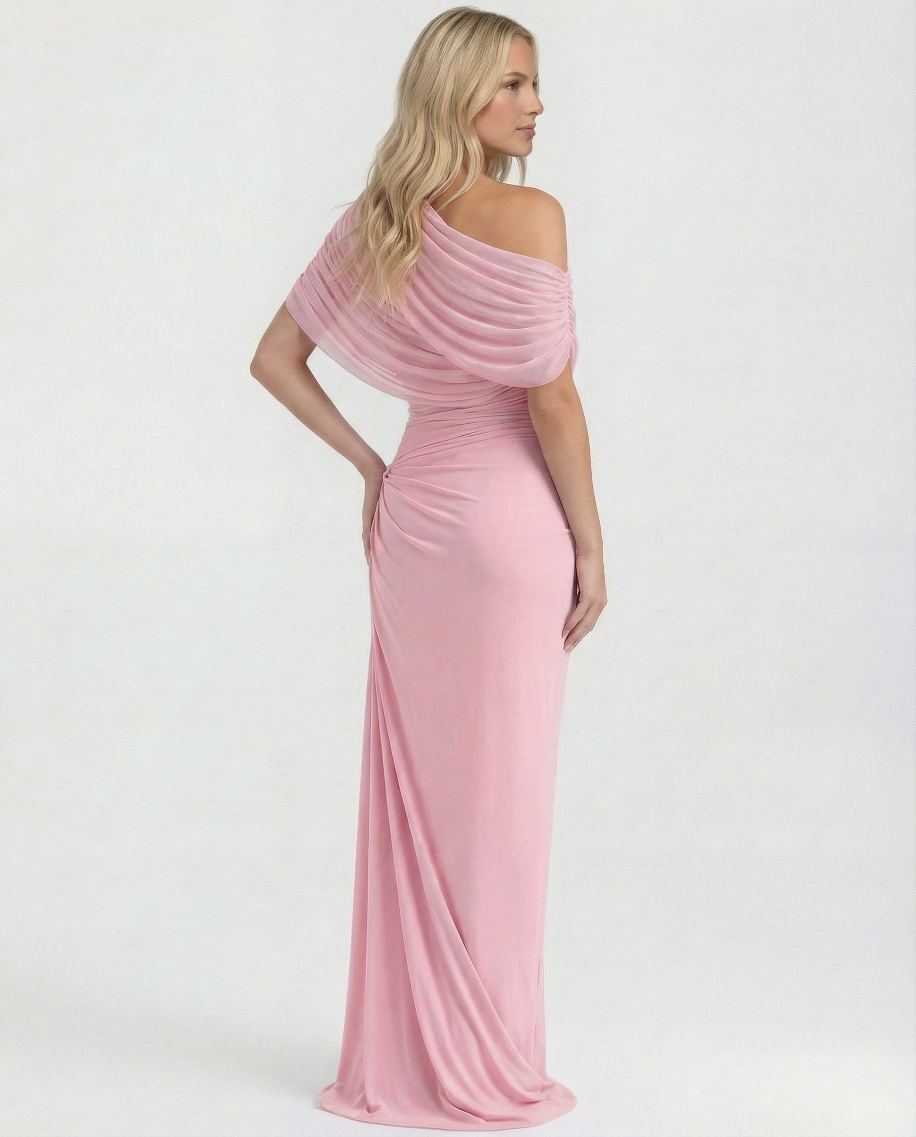 Beatriz | Maxi Dress with Draped High Neck and Ruched Detail