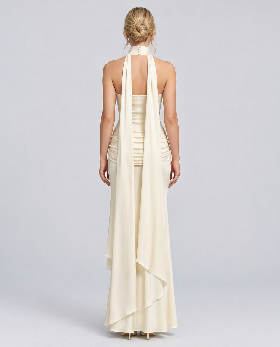 Soleil | Strapless Ruched Maxi Dress