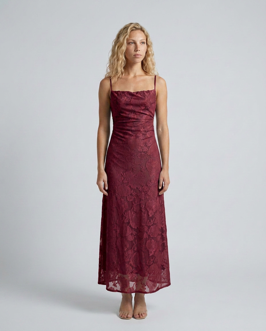 Solène | Halter Neck Floral Maxi Dress