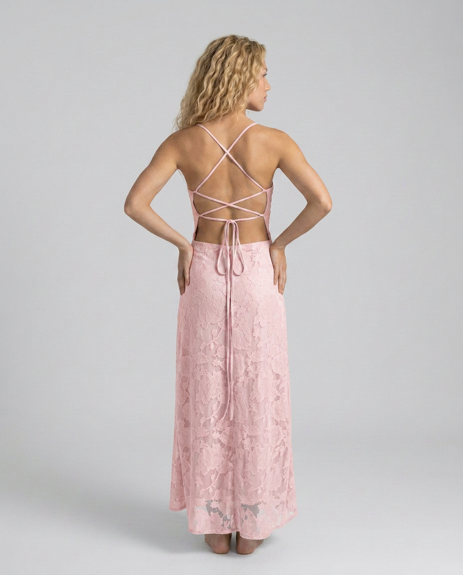 Solène | Halter Neck Floral Maxi Dress
