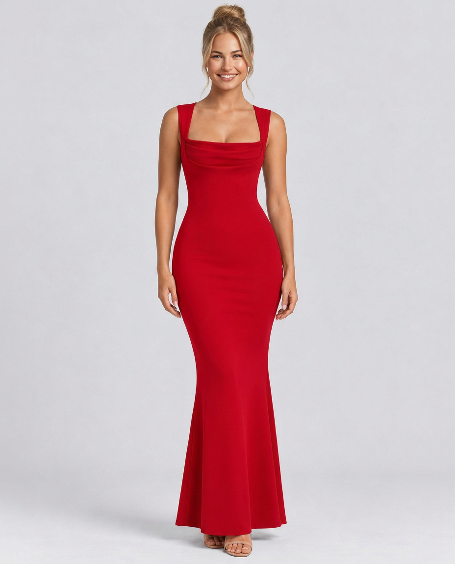 Beverley | Mesh Wedding Guest Maxi Dress