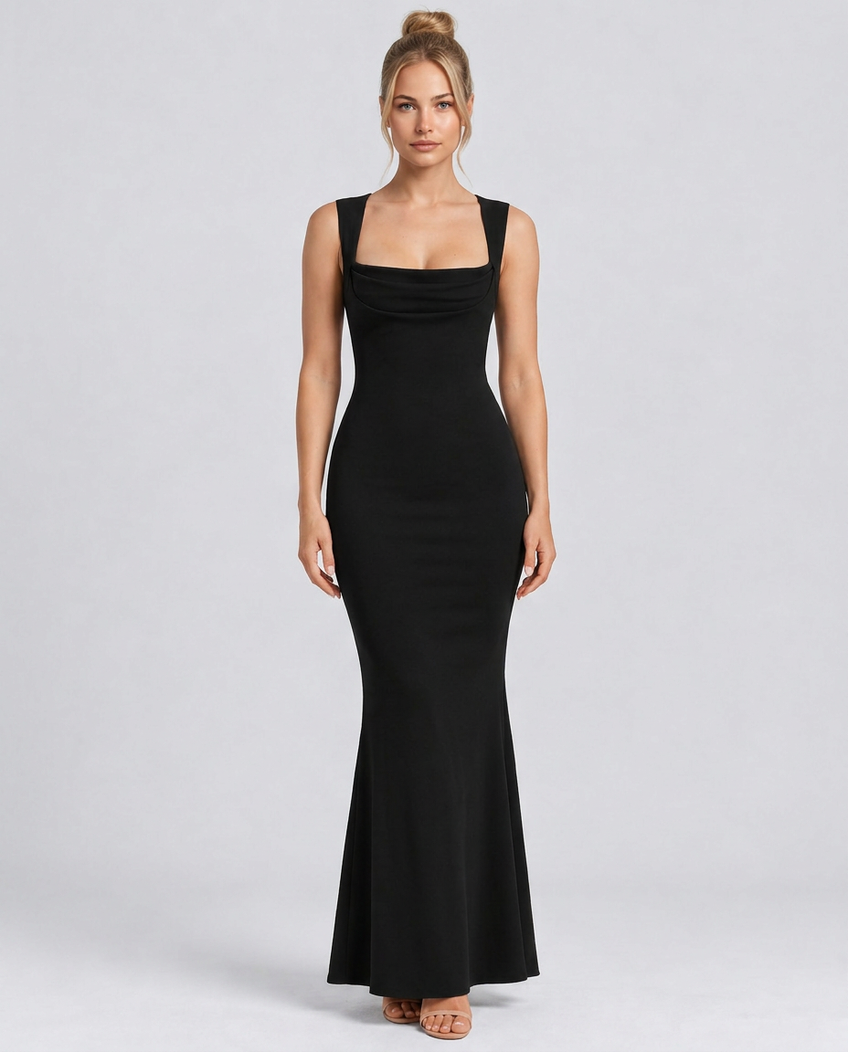 Beverley | Mesh Wedding Guest Maxi Dress
