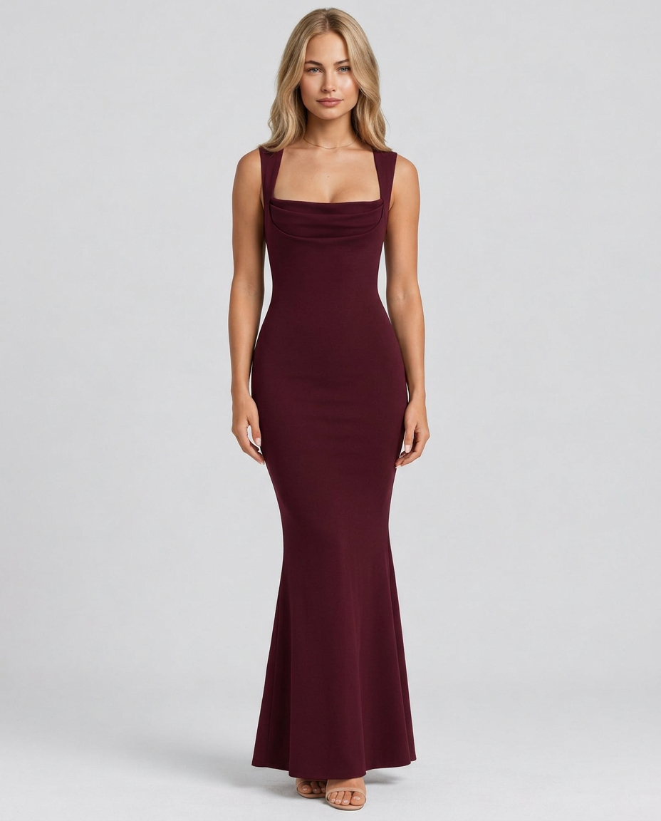 Beverley | Mesh Wedding Guest Maxi Dress