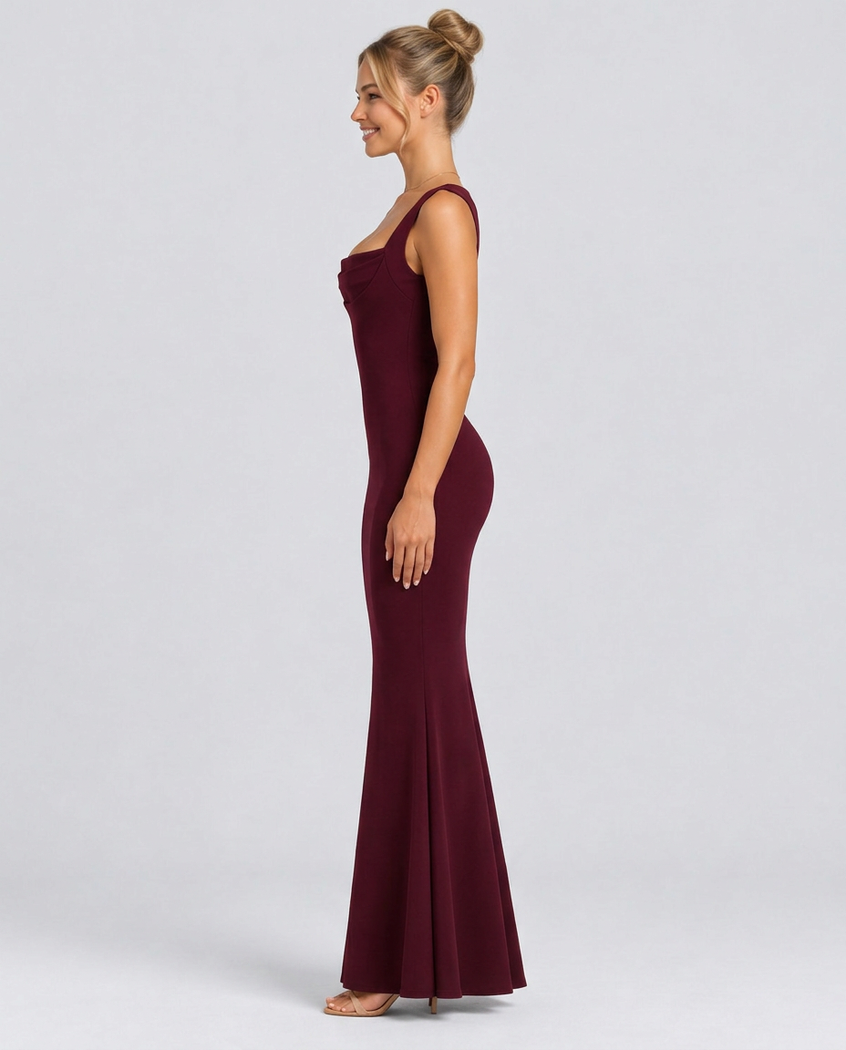 Beverley | Mesh Wedding Guest Maxi Dress