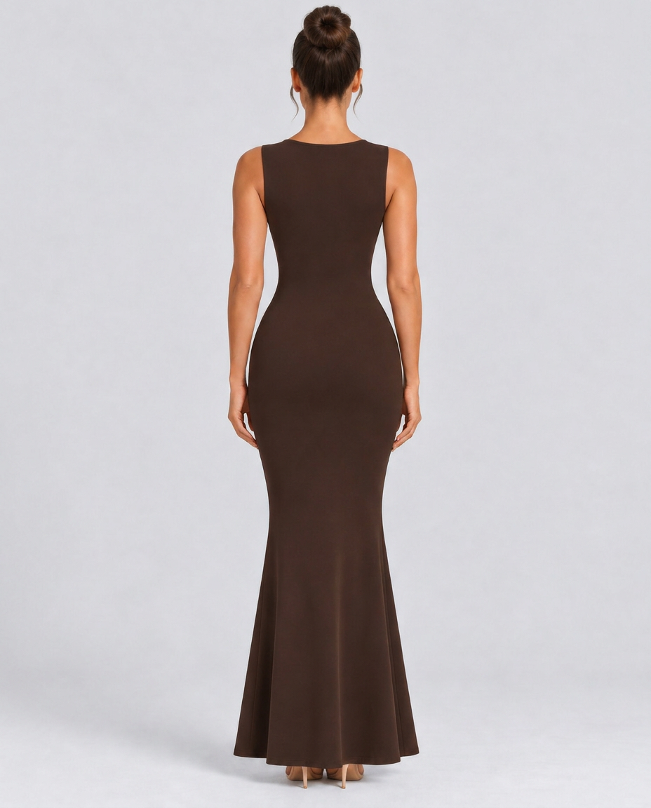 Beverley | Mesh Wedding Guest Maxi Dress