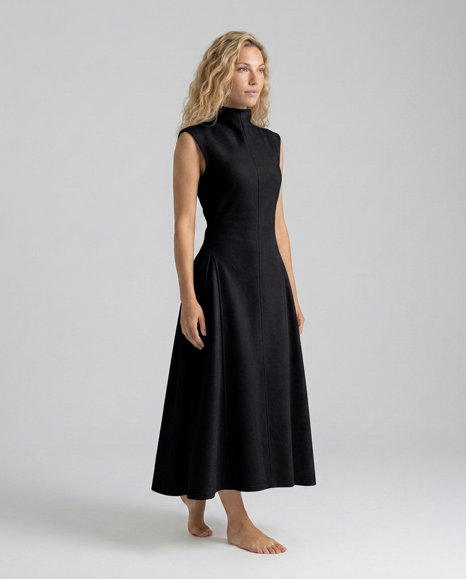 Cleo | High-Low Structured Midi Dress