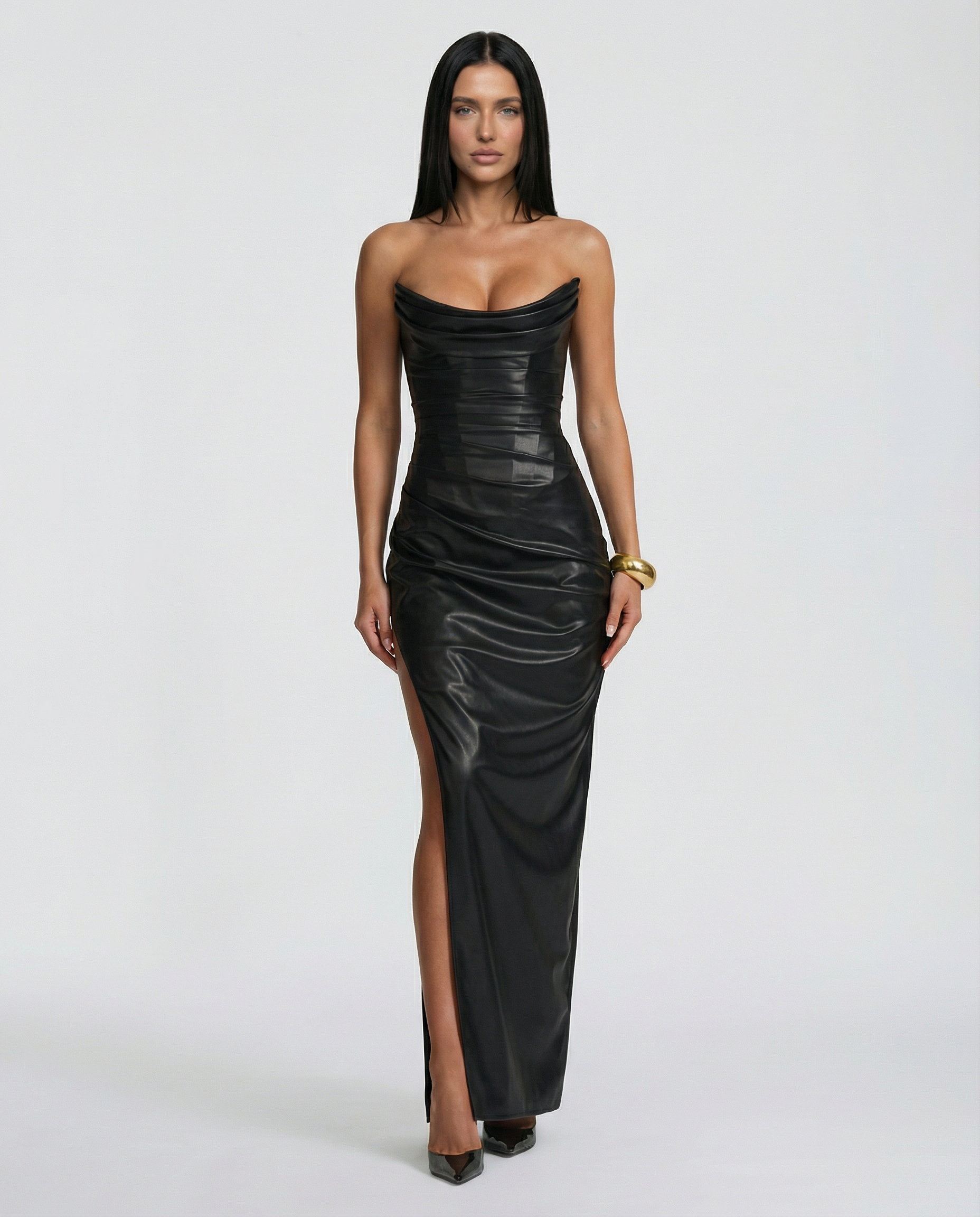 Alana | Maxi Dress with Strapless Corset Bodice