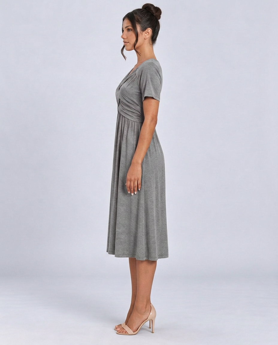 Saskia | Wrap Front Summer Midi Dress