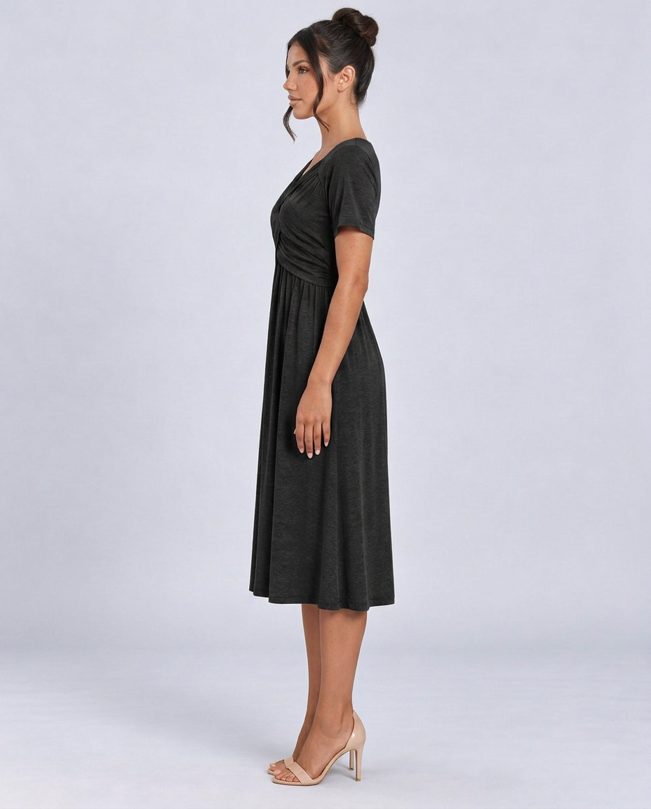 Saskia | Wrap Front Summer Midi Dress