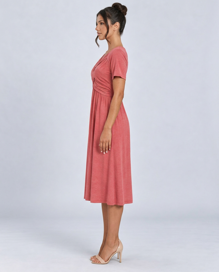 Saskia | Wrap Front Summer Midi Dress