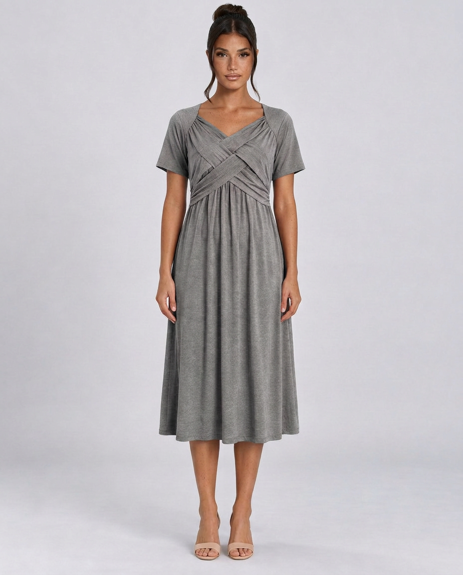 Saskia | Wrap Front Summer Midi Dress