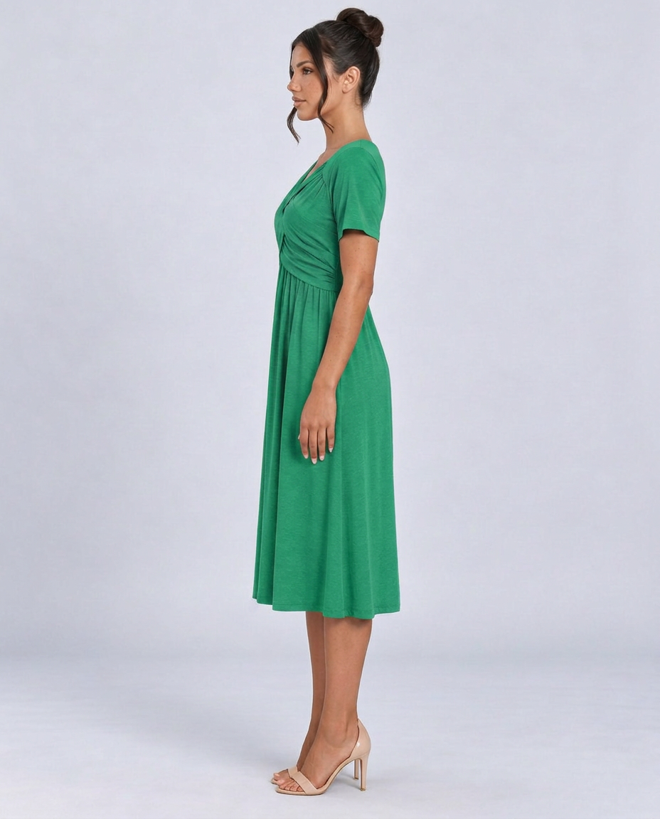 Saskia | Wrap Front Summer Midi Dress
