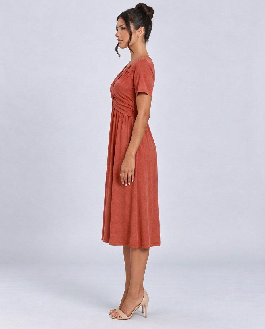 Saskia | Wrap Front Summer Midi Dress