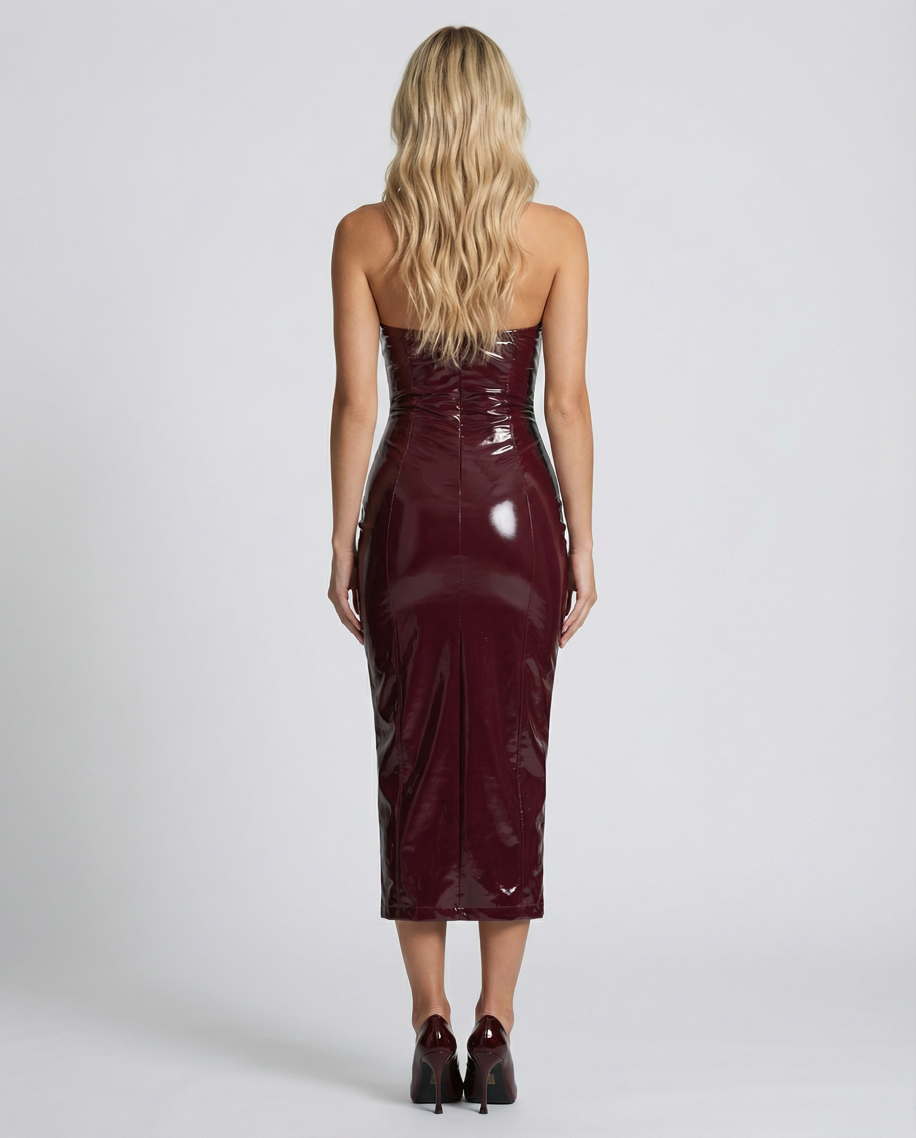 Mabel | Midi Dress with Halter Neck and Open Back