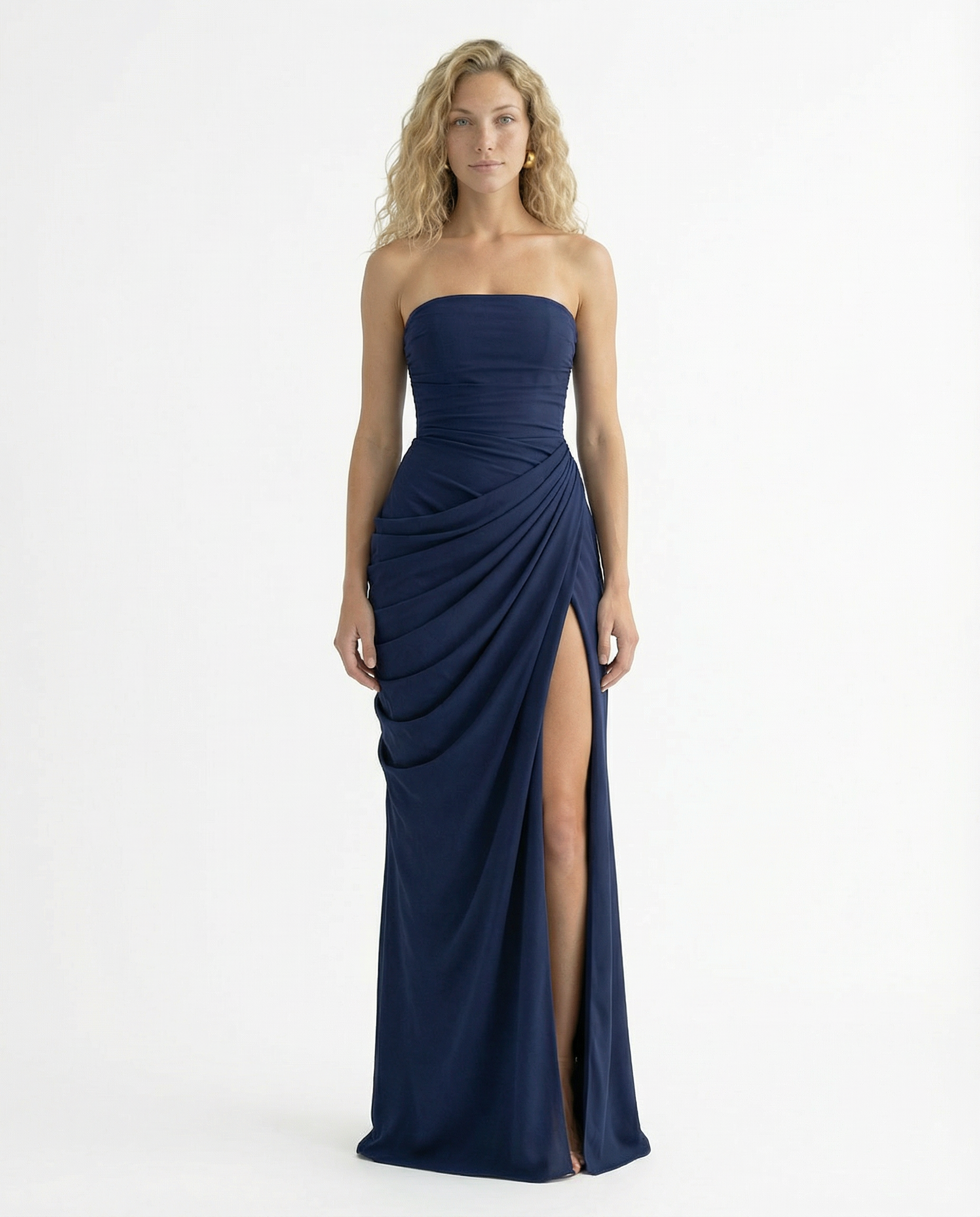Maria | Maxi Dress with Strapless Corset and Thigh Split