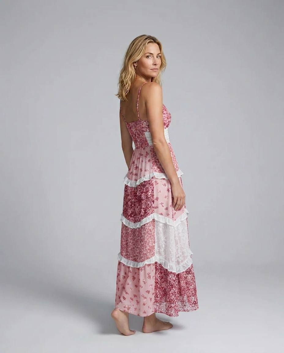 Thea | Spaghetti Strap Open Back Maxi Dress