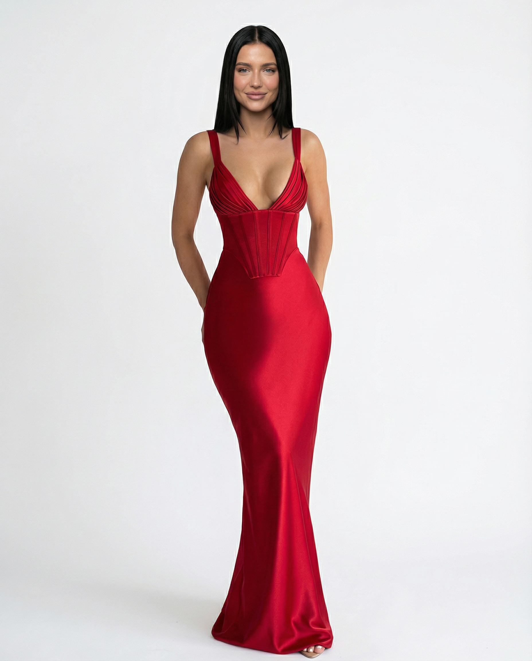 Genesis | Maxi Dress with Structured Corset Bodice