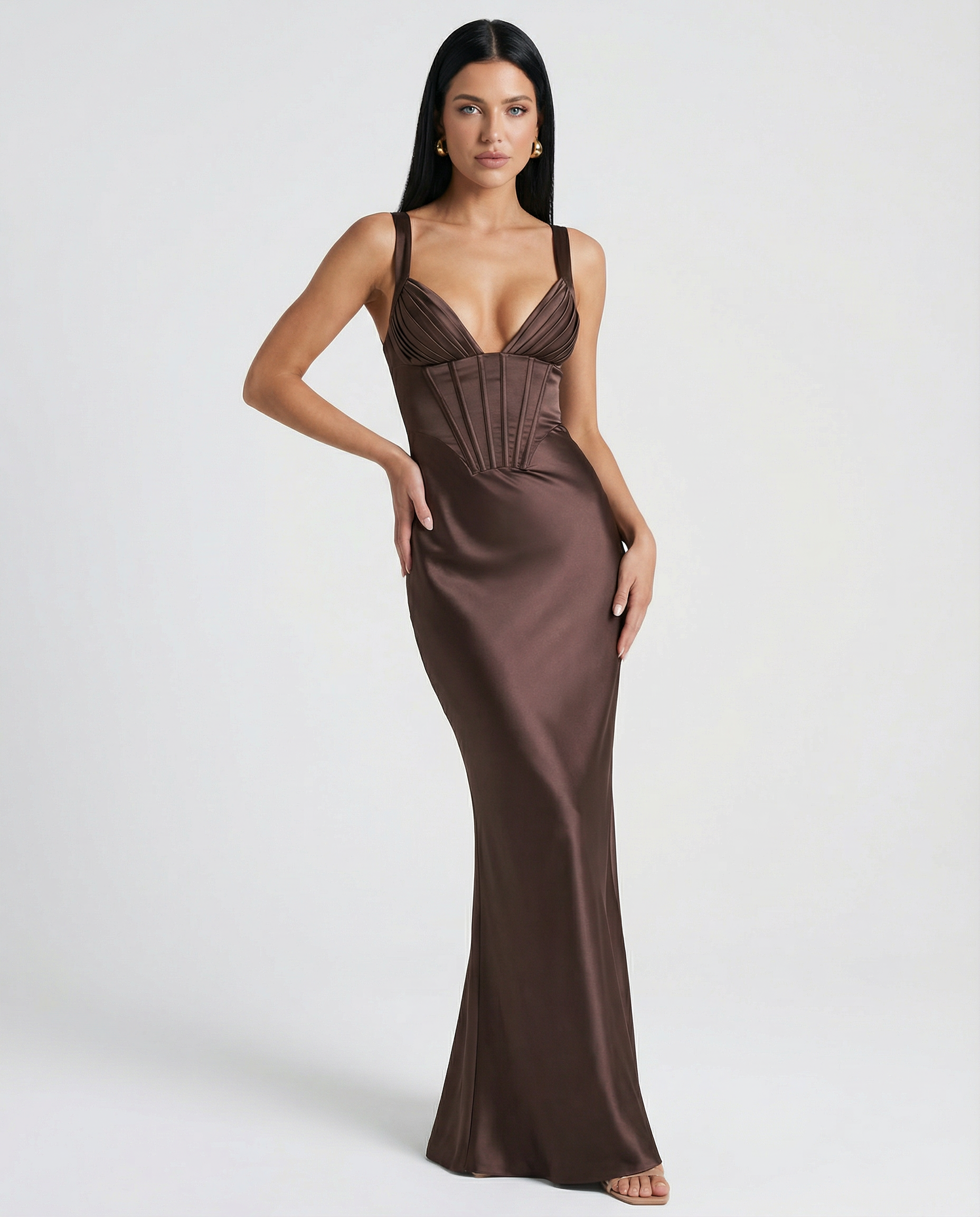 Genesis | Maxi Dress with Structured Corset Bodice