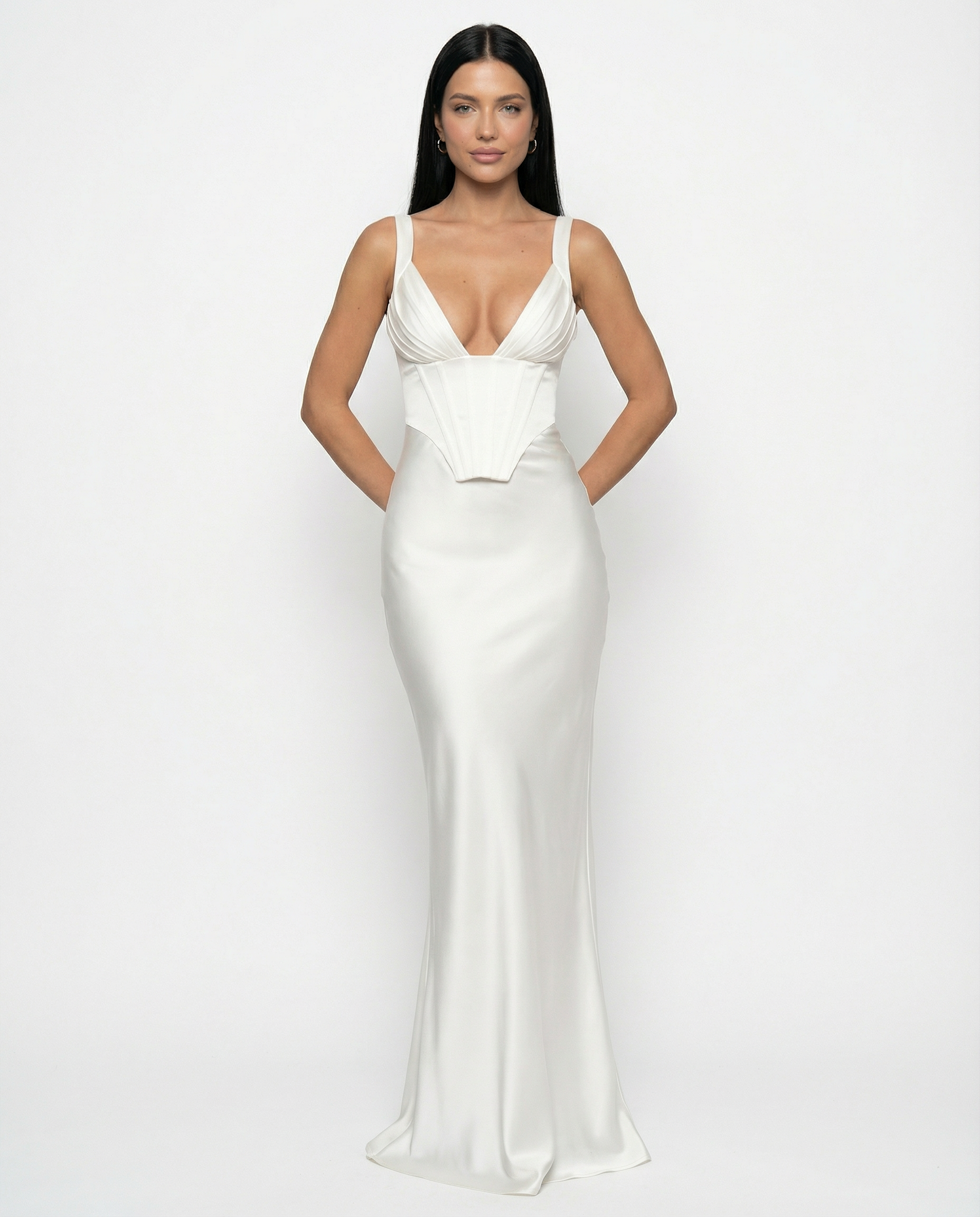 Genesis | Maxi Dress with Structured Corset Bodice