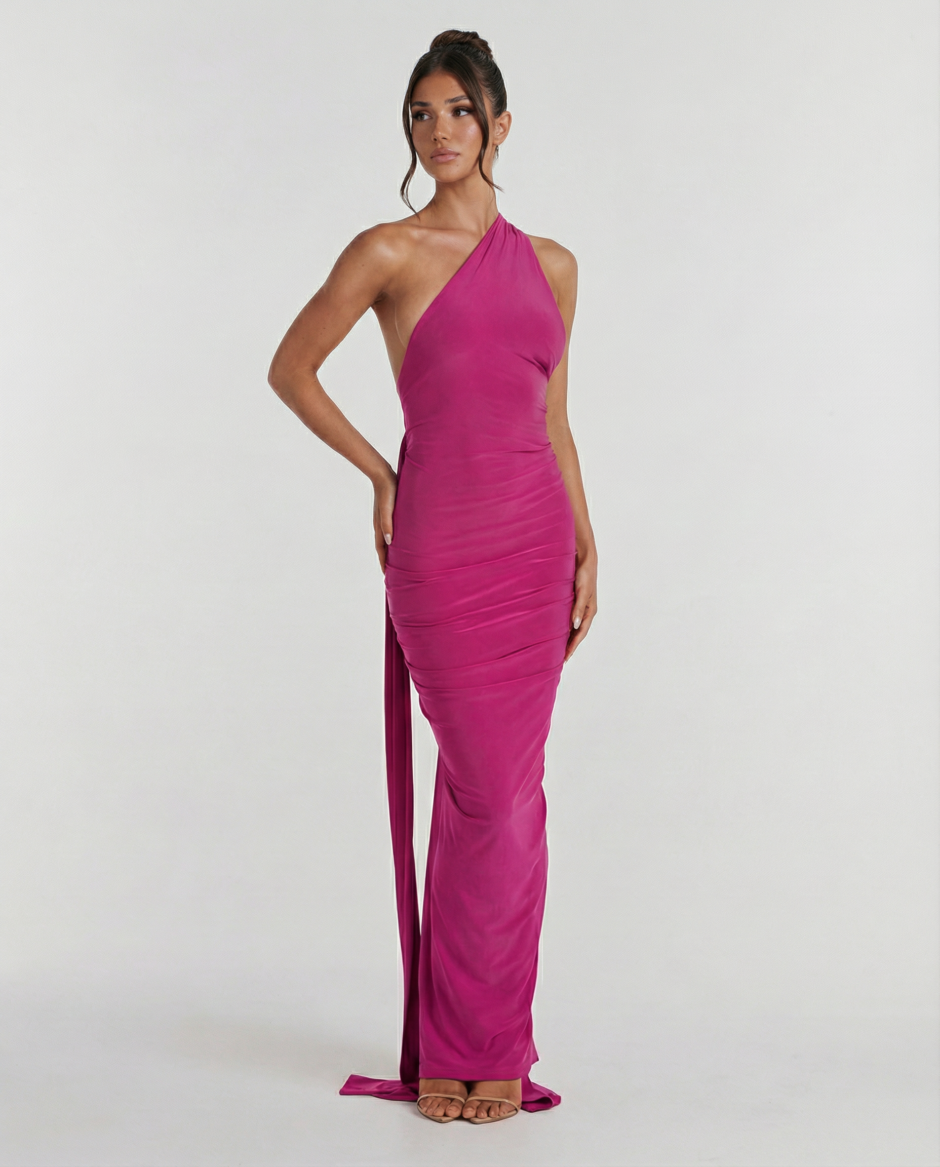 Ximena | Maxi Dress with One-Shoulder Open Back