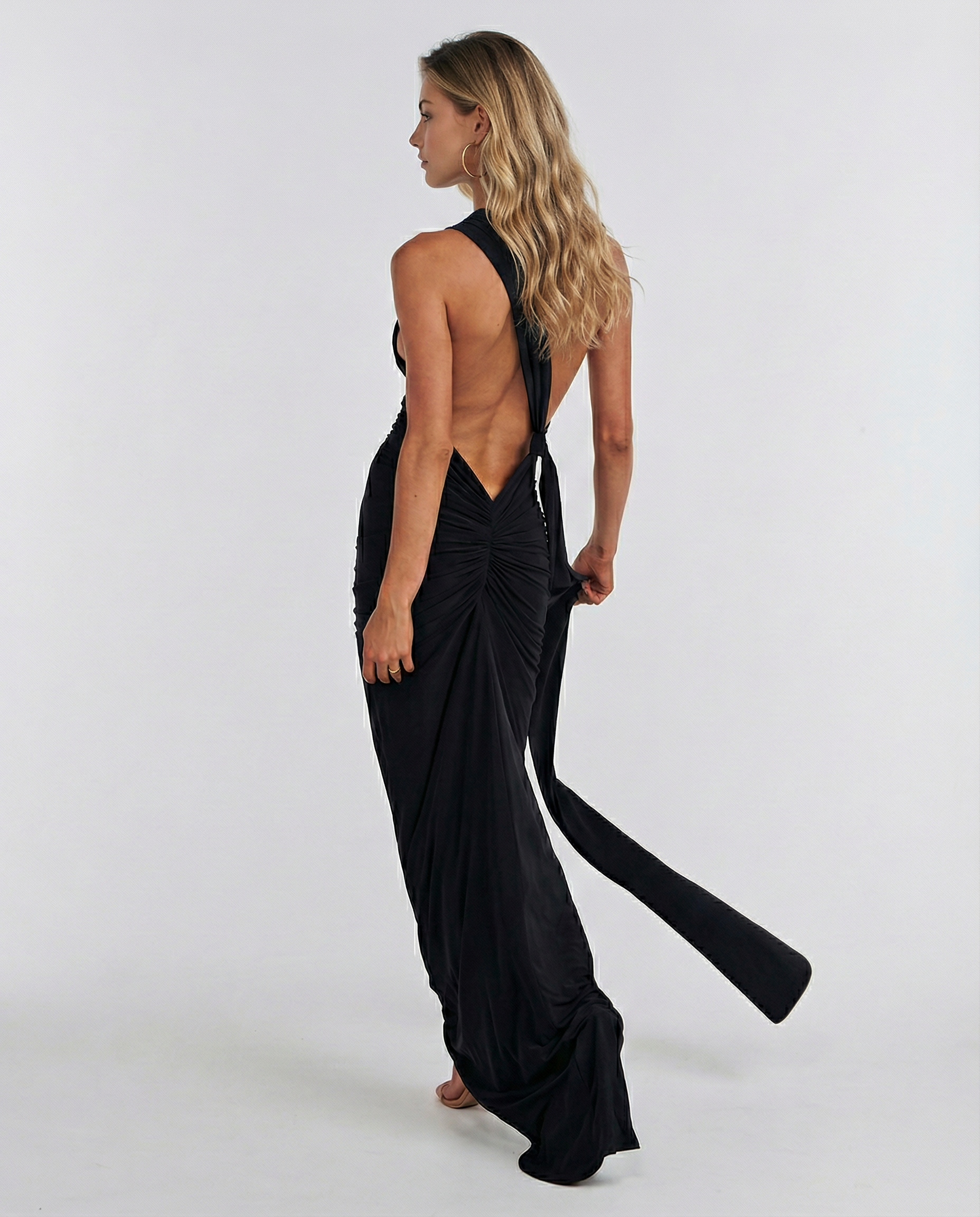 Ximena | Maxi Dress with One-Shoulder Open Back