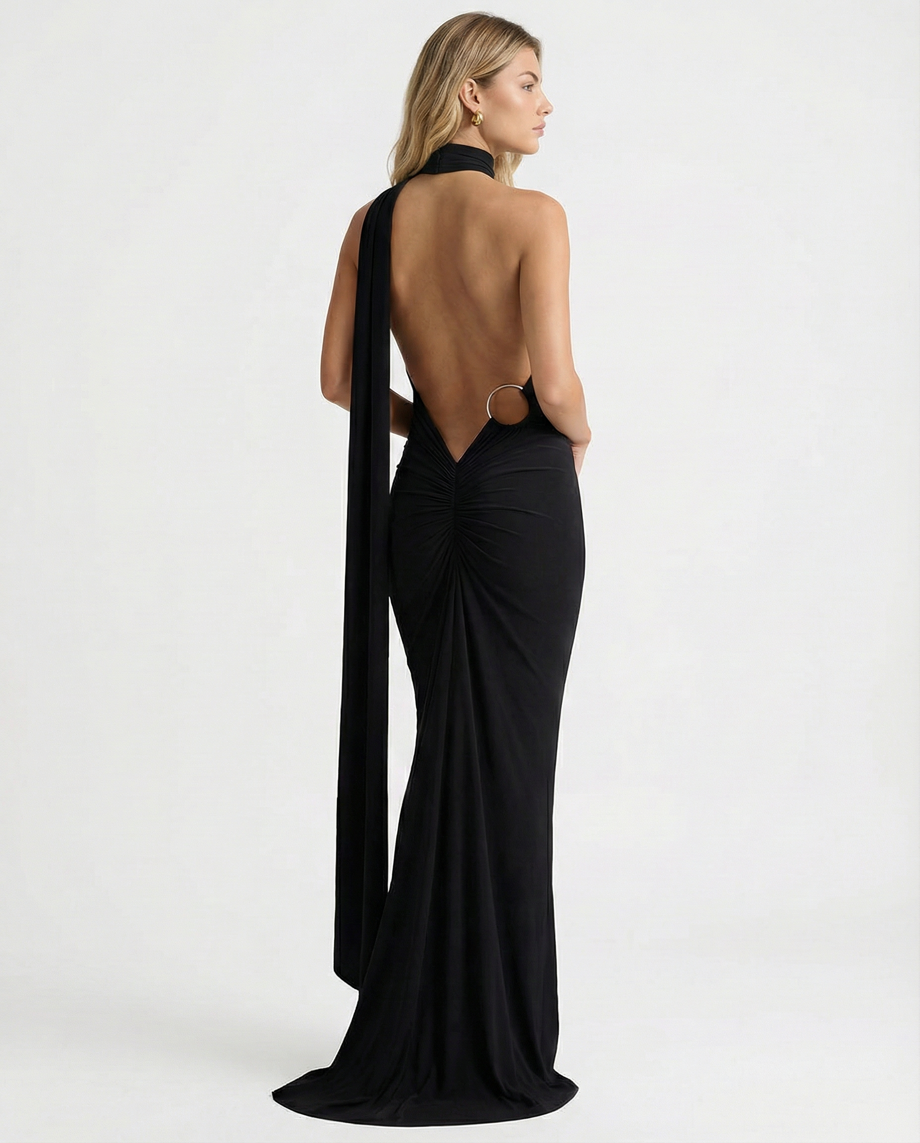 Ximena | Maxi Dress with One-Shoulder Open Back