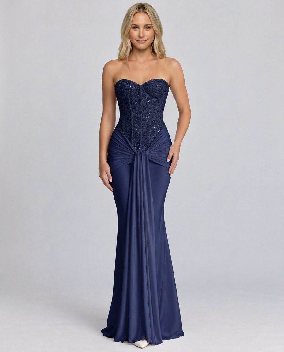 Ada | Sequin Off-Shoulder Sweetheart Maxi Dress