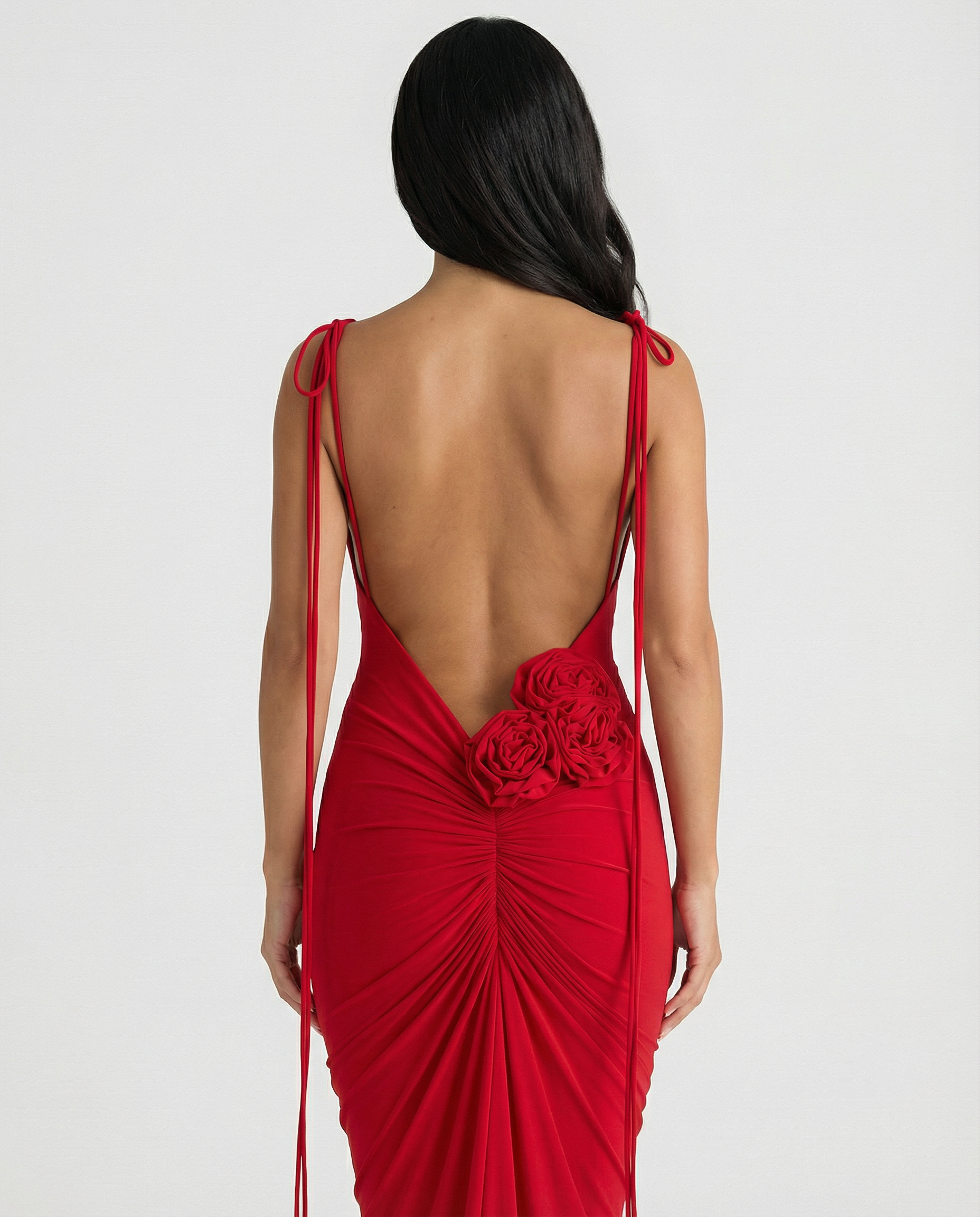 Rosalie | Maxi Dress with Backless Design and Tie Straps