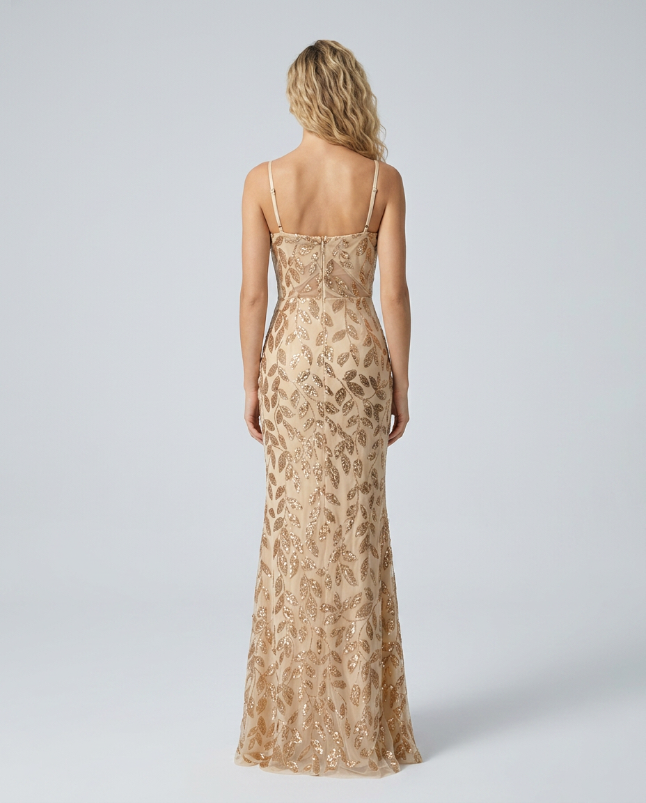Juliette | Sequin V-Neck Slip Maxi Dress