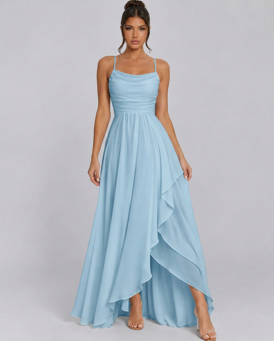 Yara | Spaghetti Strap A-Line Slip Maxi Dress